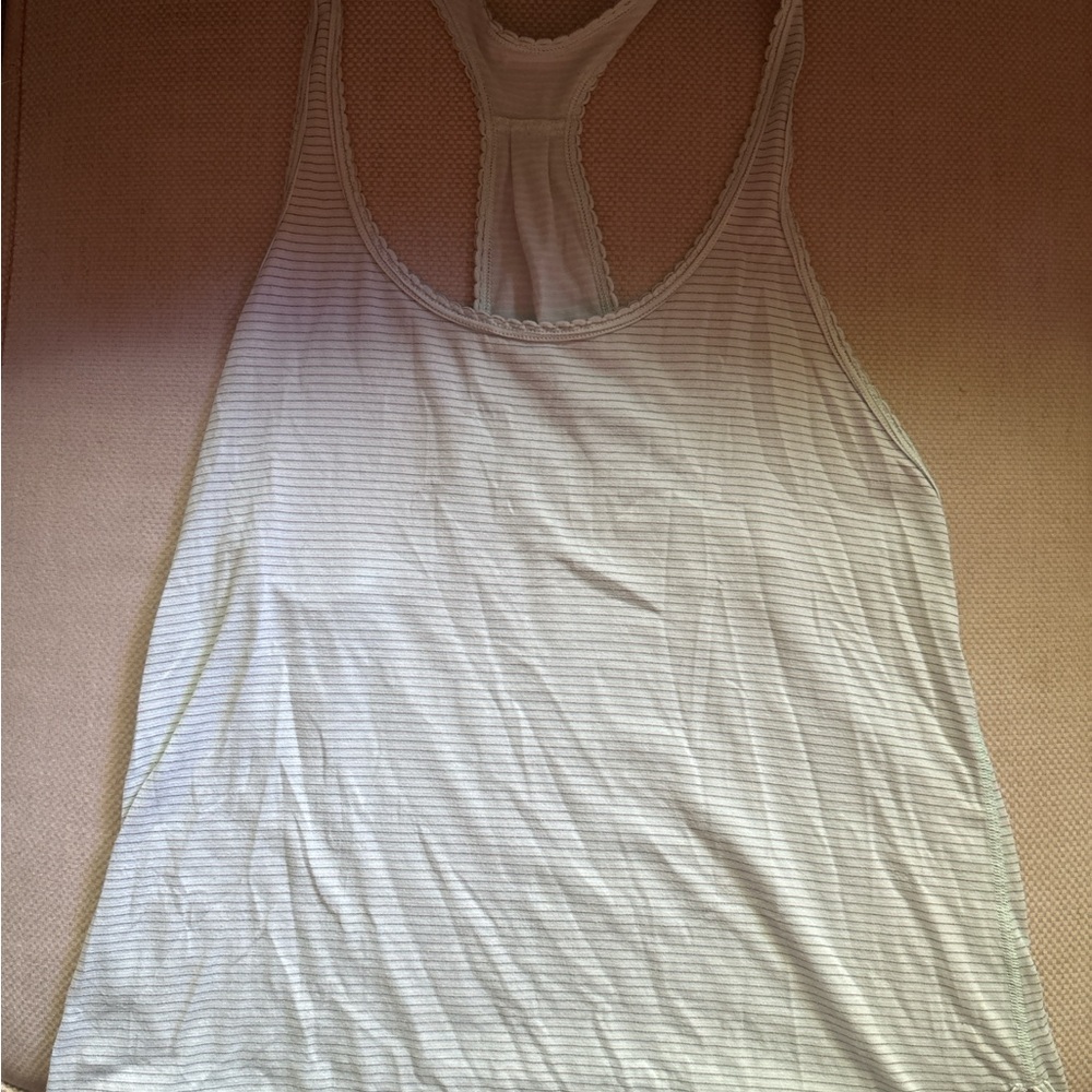 Lululemon Athletica Gray Striped Tank Top